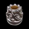 Formina da budino in rame sbalzato con forme a spirale.Italia.