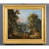Giovanni Battista Innocenzo Colomba (1713 – 1793), Paesaggio boscoso con figure, dipinto olio su tela