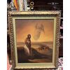 Pittore del XIX secolo. Scena orientalista Olio su tela, cm 90x60. Sul retro due sigilli a cera calda. 