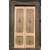  pts736 - porta laccata con pannelli dipinti, cm l 144 x h 242 