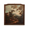 Scipione Cignaroli ( 1690 - 1766 ) , dipinto paesaggio con figure