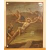 Antico quadro del 1700 italiano raffigurante "Crocifissione di Gesù" olio su tela