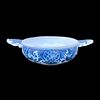 Tazza in maiolica a due manici con decoro in monocromia turchina alla ‘Rouen’.Manifattura Rossetti.Lodi.
