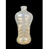 Vaso in vetro soffiato pettinato lattimo con foglia oro.Barovier ,Murano.