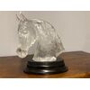 scultura Testa di cavallo in cristallo di Baccarat firmata De Lesseps Tauni  1976 solo 240 esemplari  
