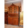 Credenza doppio corpo stile Luigi Filippo in legno di noce del 1800