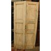 PTE138 - N. 2 porte a due battenti scolpite in abete, misurano cm L 99 x H 194  
