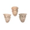Gruppo di tre mensole in terracotta