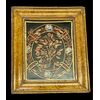 Quadro paperolles con immagini sacre - XIX secolo. 