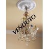 Lampadario Rezzonico con oro 24kt 6 fiamme