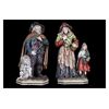 Coppia di sculture in porcellana italiana con marchio Capodimonte del 1800 