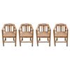 Set di quattro seggioloni in teak - M/733 -