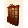 Libreria italiana di inizio 1900 in legno di frassino con radica 