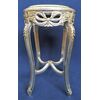 Coffee table in silver leaf wood with marble top - Italy 20th century     