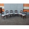 N. SEI SEDIE RESTAURATE IN MOGANO STILE LUIGI FILIPPO  cm L 50xP44xH91