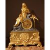 Parigina orologio da tavolo francese del 1800 in bronzo dorato