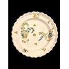 Piatto in maiolica con decoro floreale a ‘mazzetti e uccellino’.Manifattura Dallari.Sassuolo.
