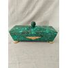 Straordinario cofanetto in malachite con fregi in bronzo dorato - 31 x 13 cm