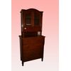 Credenzino alto Nord Europa stile Biedermeier del 1800 in legno di noce