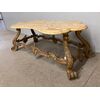 Antico tavolo basso  da salotto dorato  fine 800 con piano in onice . Mis 110 x 58 h 45 