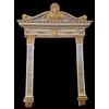 DARS589 - Portale in legno laccato e scolpito, epoca '700, cm L 310 x H 395 x P 35