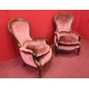 Pair of rosewood armchairs