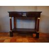 CONSOLE IMPERO IN PIUMA DI MOGANO RESTAURATA EPOCA 800 FRANCIA  cm L 114x53xH92