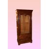 Grande armadio vetrina stile Luigi Filippo Francese ad 1 porta in legno di mogano