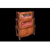 Piccolo credenzino cabinet con ante a vetrina inglese del 1800 in radica di noce