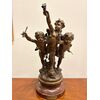 Tre Putti di bronzo dell'Ottocento