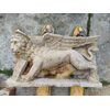 Strepitoso Altorilievo - Leone di San Marco in marmo - 83 x 47 cm