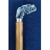 Bastone da passeggio con bulldog in perspex - anni '50
