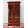 PICCOLA LIBRERIA A DUE PORTE IN PIUMA DI MOGANO STILE CARLO X FRANCIA RESTAURATA  cm L98xP38xH203