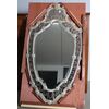 Importante Specchiera Vintage art decò 1950 . vetro bianco e riflessi oro. Stupendo Mis 130 x 68  
