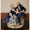 Antica statuetta in porcellana inglese Royal Crown Derby Porcelain Company