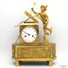 Antico Orologio a Pendolo Impero in bronzo dorato - epoca '800 firmato