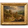 Paesaggio fantastico con la Natività, Scipione Compagno (Napoli, 1624 circa- post 1680)