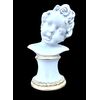 Busto di fanciullo in porcellana bisquit con dettagli in oro.Manifattura Ginori.