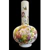 Grande vaso globulare in terraglia con decoro floreale e uccellino.Manifattura Antonibon,Nove di Bassano.