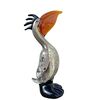 Pellicano in vetro pesante sommerso con inclusione di ossidi metallici e avventurina.A.Ve.M. Murano.