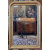 Specchiera francese in foglia oro 