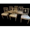 Six lacquered and gilded chairs, Naples, Neoclassical period     