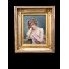 DIPINTO OLIO SU TAVOLA RAFFIGURANTE GIOVANE DONNA 
