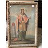 Icona di inizio 1800 raffigurante Santa Barbara con cornice