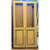 PTL672 - Porta a vetri in legno laccato, epoca '900, misura cm L 123 x H 250.