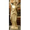  DARS625 - Statua antica in marmo di Carrara, epoca '800, misura cm L 32 x H 110 