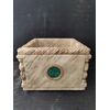 Fenomenale mortaio da centro in marmo di Carrara con intarsio - 26 x 26 cm