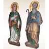 Coppia di "sagome"religiose in lamierino - XIX sec. 