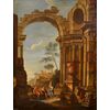 Capriccio con rovine architettoniche e figure, Pierre-Antoine Demachy, dipinto olio su tela