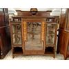 Vetrina 3 porte inglese in mogano di inizio 1900